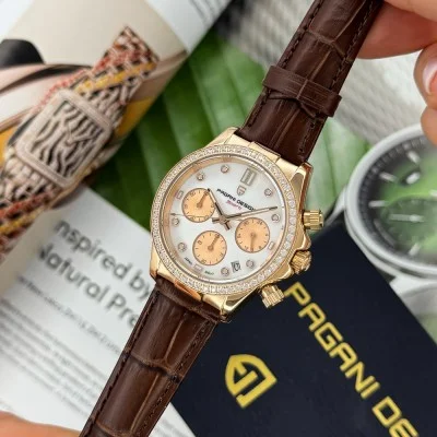 Жіночий годинник Pagani Design PD-1730 Gold-Brown